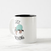 Just Do Nothing Sloth Zweifarbige Tasse (Vorderseite Links)