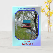 "Just drop by to Say Hello" Grußkarte Karte (Gelbe Blume)