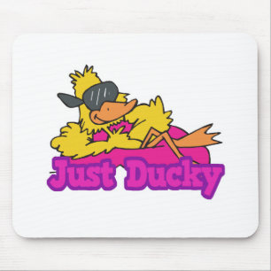 Just Duckie Duck on Raft Mousepad