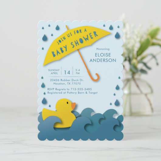 Just Ducky Einladung (Stehend Vorderseite)