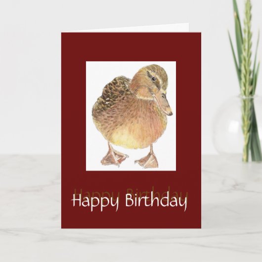 Just Ducky Fun Birthday Niedlich Bird Karte (Vorderseite)