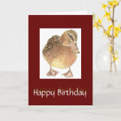 Just Ducky Fun Birthday Niedlich Bird Karte (Gelbe Blume)