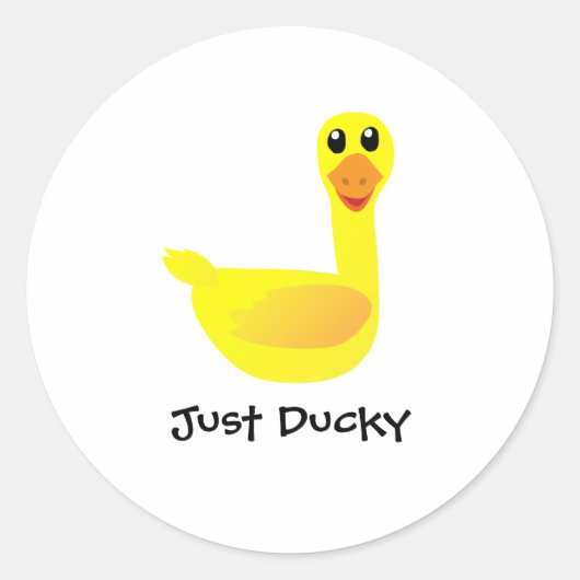 Just Ducky Humor Runder Aufkleber (Vorderseite)