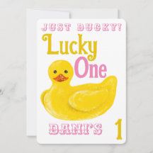 Just Ducky Lucky Einladung zum ersten Geburtstag