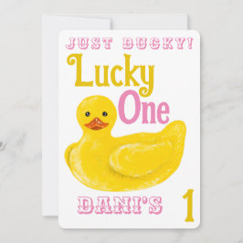 Just Ducky Lucky Einladung zum ersten Geburtstag