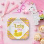 Just Ducky Lucky Einladung zum ersten Geburtstag Pappteller (Party)