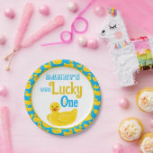 Just Ducky Lucky Einladung zum ersten Geburtstag Pappteller (Party)
