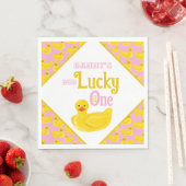 Just Ducky Lucky Einladung zum ersten Geburtstag Serviette (Beispiel)