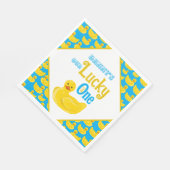 Just Ducky Lucky Einladung zum ersten Geburtstag Serviette (Ecke)