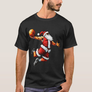 Just Dunk Es Weihnachtsmann Basketball Weihnachtsb T-Shirt