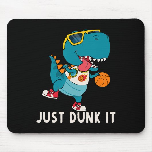 Just Dunk It Fun Dinosaur Basketball League Slam D Mousepad (Vorne)