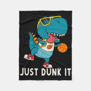 Just Dunk It Fun Dinosaur Bysketbyll League Slam D Fleecedecke