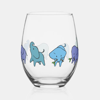 "Just Ellies" kleiner Elefanten Stielwein Glas