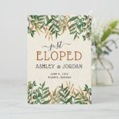 Just Eloped Wedding Ankündigung (Stehend Vorderseite)