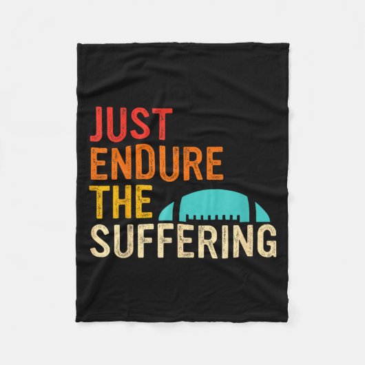 Just Endure The Suffering Retro Vintage  Fleecedecke (Vorderseite)