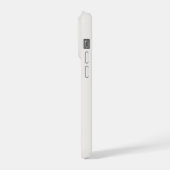 Just Engaged Minimalist Typography Warm White iPhone Hülle (Linke Seite)