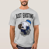Just Existing Mood – White T-Shirt (Vorderseite)