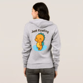 Just Floating - Niedliches Seepferd Hoodie (Schwarz voll)