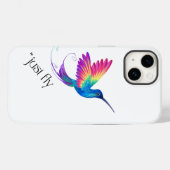 Just Fly - Vibrant Rainbow Hummingbird Art for Fre Case-Mate iPhone Hülle (Rückseite (Horizontal))