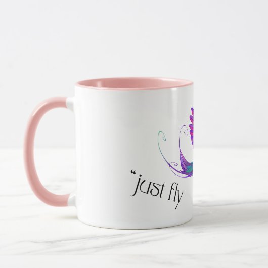 Just Fly - Vibrant Rainbow Hummingbird Art for Fre Tasse (Links)