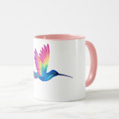 Just Fly - Vibrant Rainbow Hummingbird Art for Fre Tasse (VorderseiteRechts)