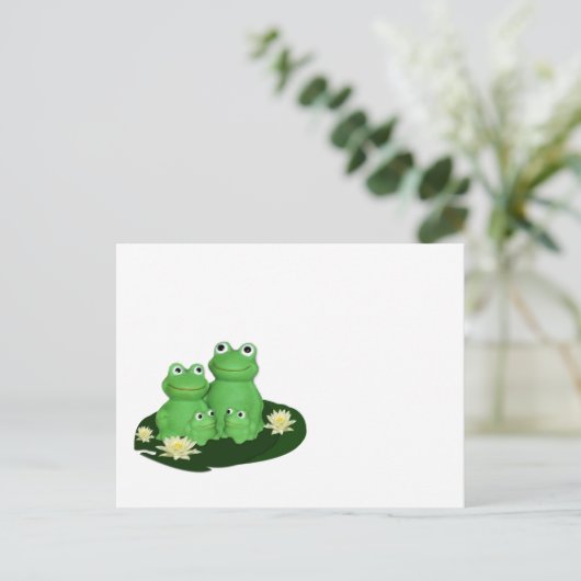 Just for Kids FROG FAMILY ... Postkarte (Stehend Vorderseite)