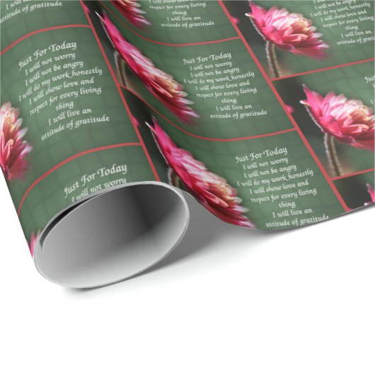 Just For Today Inspirational Reiki Floral    Geschenkpapier (Rolleneckpunkt)