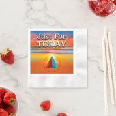 Just For Today Recovery Slogan Sunrise Serviette (Beispiel)