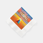 Just For Today Recovery Slogan Sunrise Serviette (Ecke)