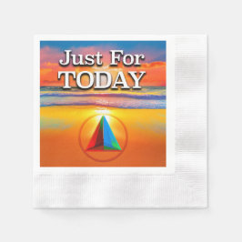 Just For Today Recovery Slogan Sunrise Serviette