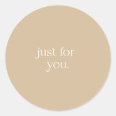 Just for You, envelope, package seal, modern,  Runder Aufkleber (Vorderseite)