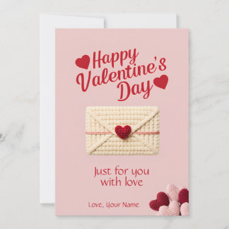Just for You Valentine’s Day Card – Romantic Pink Feiertagskarte