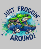 🐸 Just Froggin' Around - Fun & T-Shirt Hoodie (Saum)