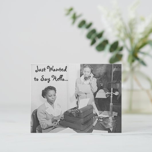 Just Gewollt, um zu sagen Hallo Postcard Postkarte (Stehend Vorderseite)