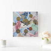 Just Gimme Money Quadratische Wanduhr (Zuhause)