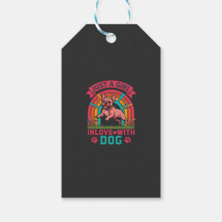 Just Girl Inlove Dog French Bulldog Rainbow Paws Geschenkanhänger