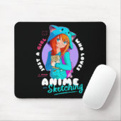 Just Girl Lieben Anime Sketching Ramen Manga Otaku Mousepad (Mit Mouse)