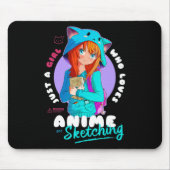 Just Girl Lieben Anime Sketching Ramen Manga Otaku Mousepad (Vorne)