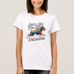 Just Girl Who Lieben Doberman T-Shirt