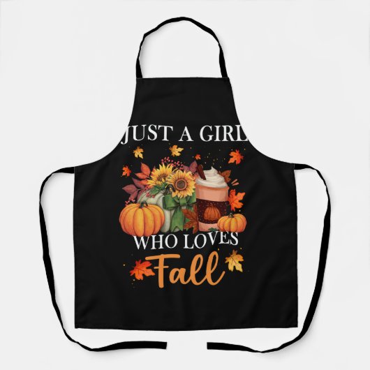 Just Girl Who Lieben Fall Saison Pumpkin Gewürzlea Schürze (Vorderseite)