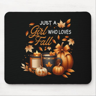 Just Girl Who Lieben fallen Pumpkin Cosy Herbst Da Mousepad