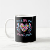 Just Girl Who Lieben Puzzles Jigsaw Puzzle Kaffeetasse (Links)