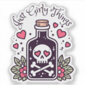 Just Girones Sachen Giison Bottle Funny Halloween Aufkleber (Vorderseite)