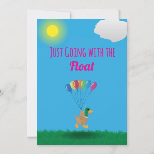 Just going with the Float Invitation Einladung (Vorderseite)