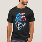 Just Gonna Send It Funny Snowmobile USA flag Snowc T-Shirt (Vorderseite)