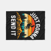 Just Gonna Send It Motocross Dirt Bike Dirt Biker  Fleecedecke (Vorderseite (Horizontal))