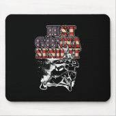 Just Gonna Send It Patriotic USA Flag Snowmobile Mousepad (Vorne)