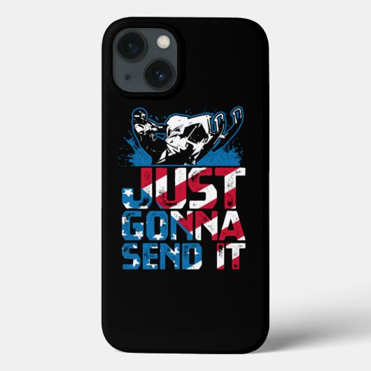 Just Gonna Send It USA Snowmobile Rider Case-Mate iPhone Hülle (Rückseite)