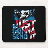 Just Gonna Send It USA Snowmobile Rider Mousepad (Vorne)