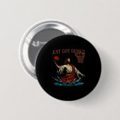 Just Got Dunked Funny Baptism Jesus Christian Bask Button (Vorne & Hinten)